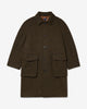 Noah - Donegal Overcoat - Black / Green - Swatch