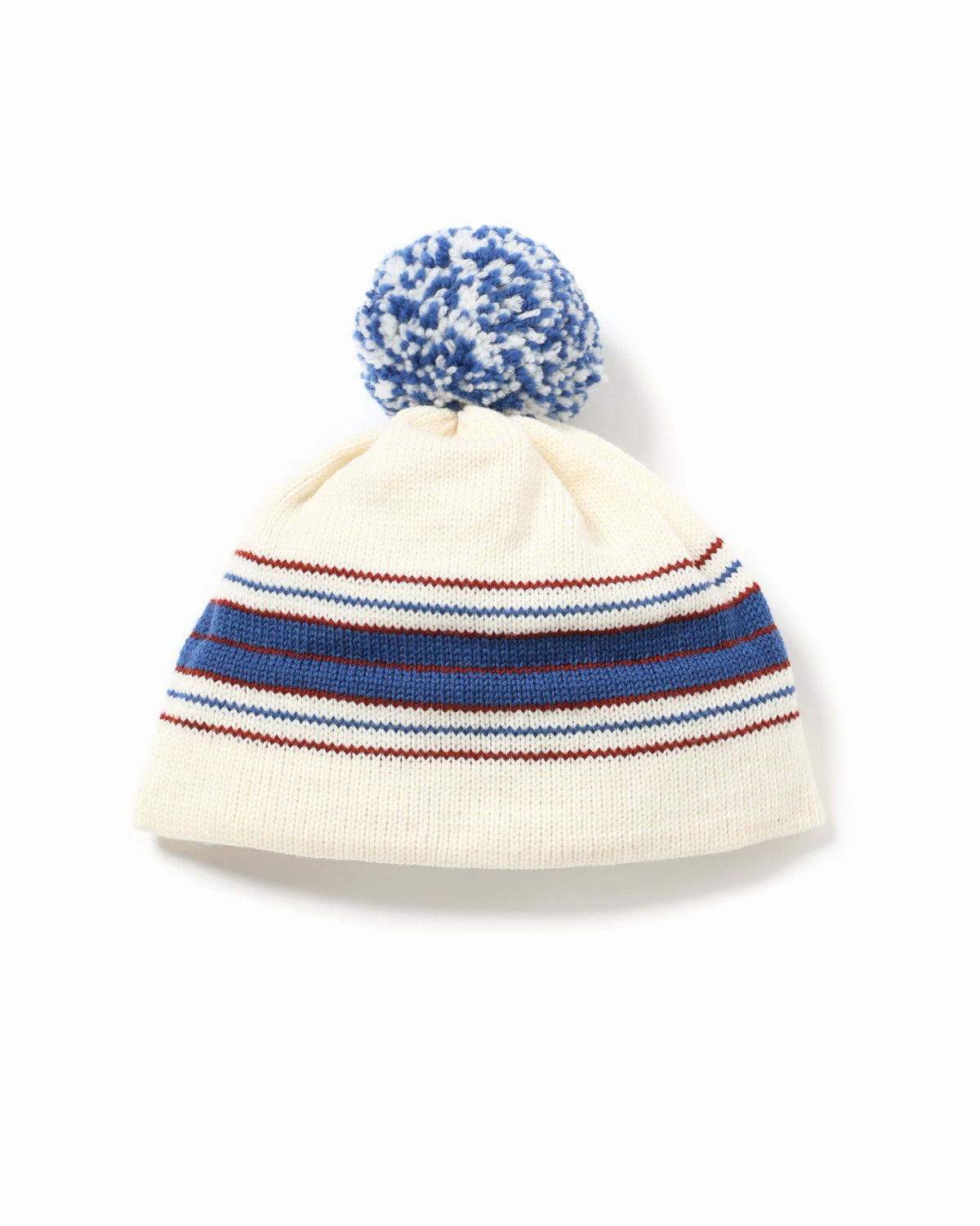 Striped Pom Pom Beanie