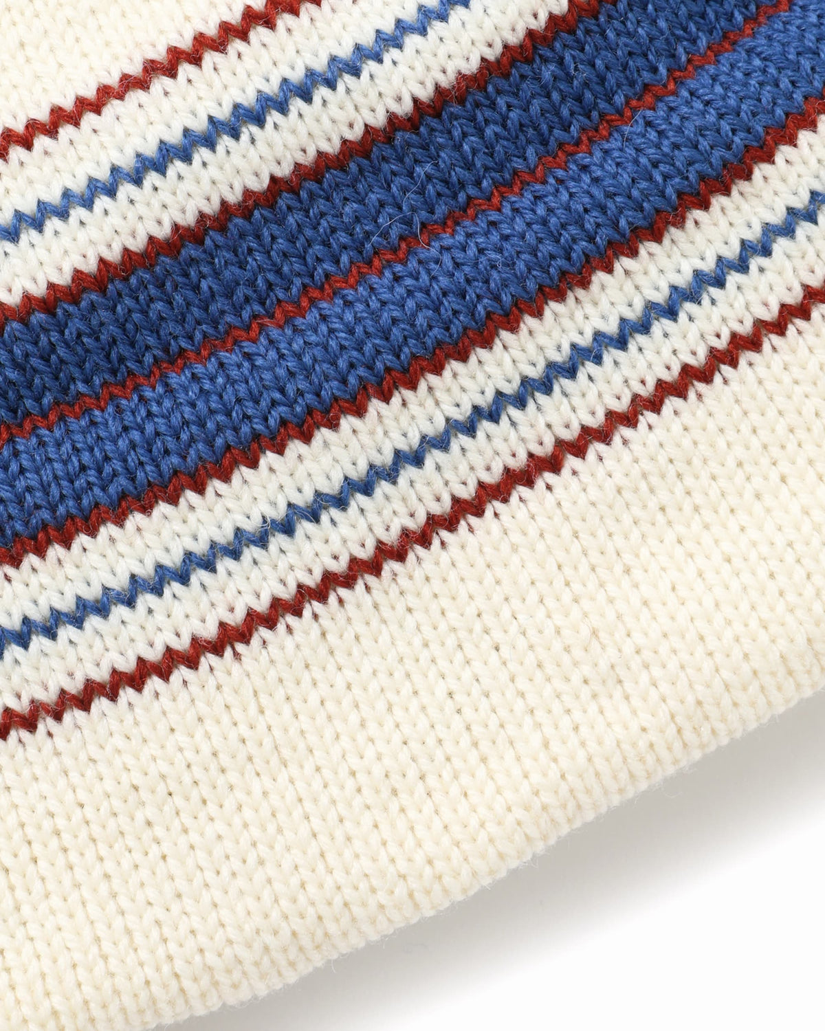 Striped Pom Pom Beanie