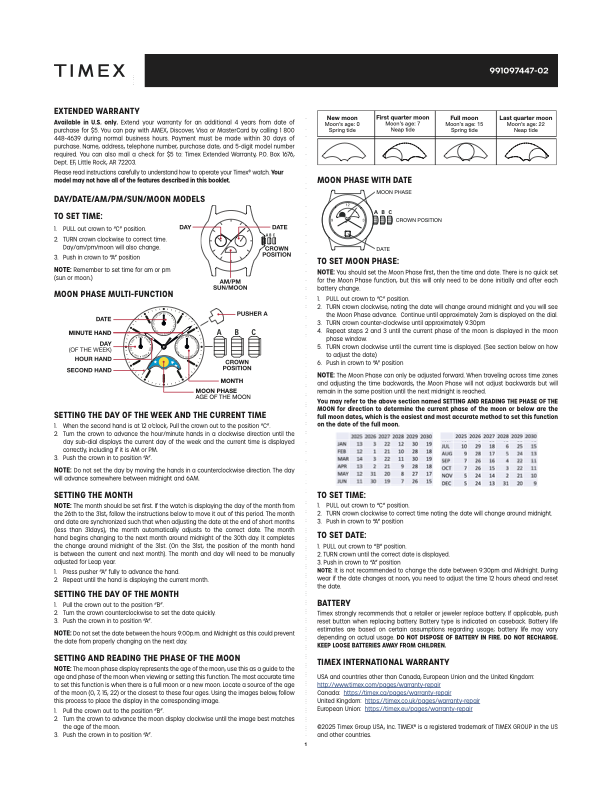 Noah x Timex Moon Phase Watch