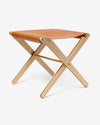 Noah - Leather Folding Stool - Brown - Swatch