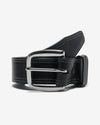 Noah - Leather Belt - Black - Swatch