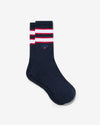 Noah - Striped Sock - Blue/Red/White - Swatch