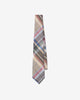 Noah - Linen Plaid Tie - Brown Plaid - Swatch