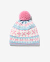 Noah - Jacquard Beanie - Snow / Bit Of Blue / Victorian Pink - Swatch