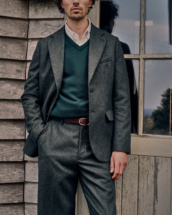 Noah - Single-Breasted Wool Flannel Jacket - Detail
