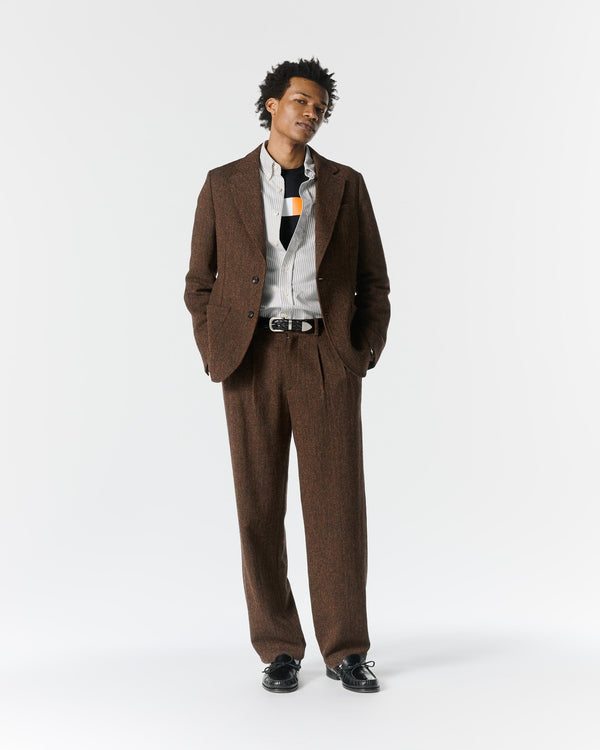 Noah - Wool Herringbone Sack Jacket - Detail