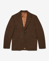 Noah - Wool Herringbone Sack Jacket - Brown - Swatch