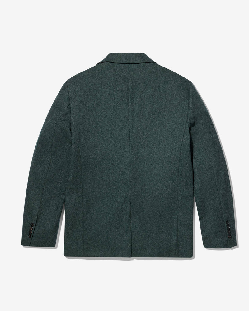 Single-Breasted Wool Flannel Jacket