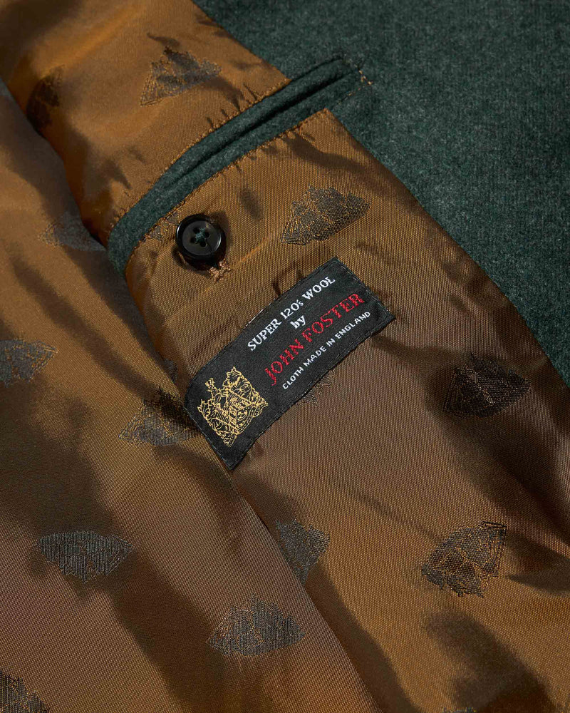 Single-Breasted Wool Flannel Jacket