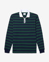 Noah - Button-Tab Rugby - Bottle / Navy - Swatch