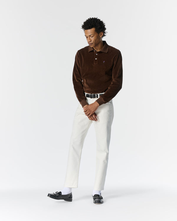 Noah - Velour Long Sleeve Polo - Detail