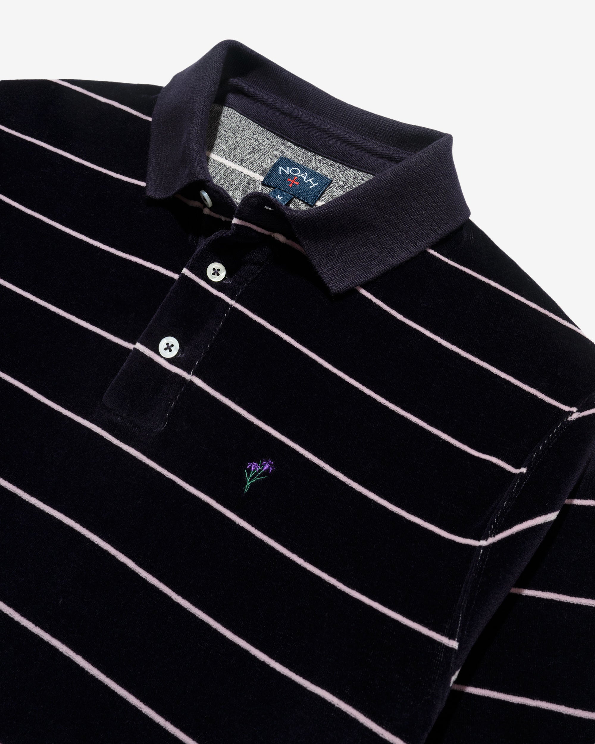 Velour Long Sleeve Polo - Noah