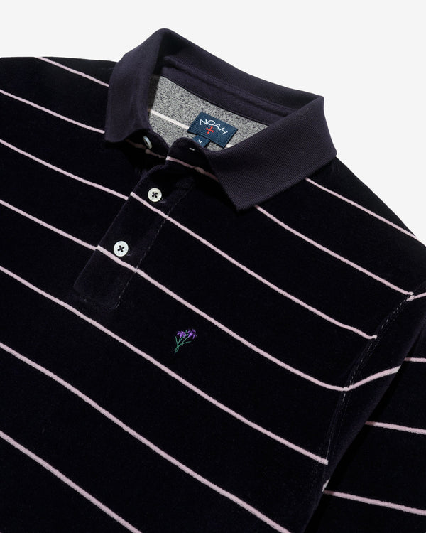 Noah - Velour Long Sleeve Polo - Detail