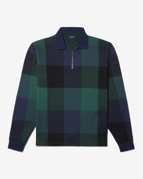 Buffalo Plaid Zip Polo - Noah