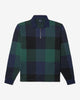 Noah - Buffalo Plaid Zip Polo - Green / Navy / Black - Swatch