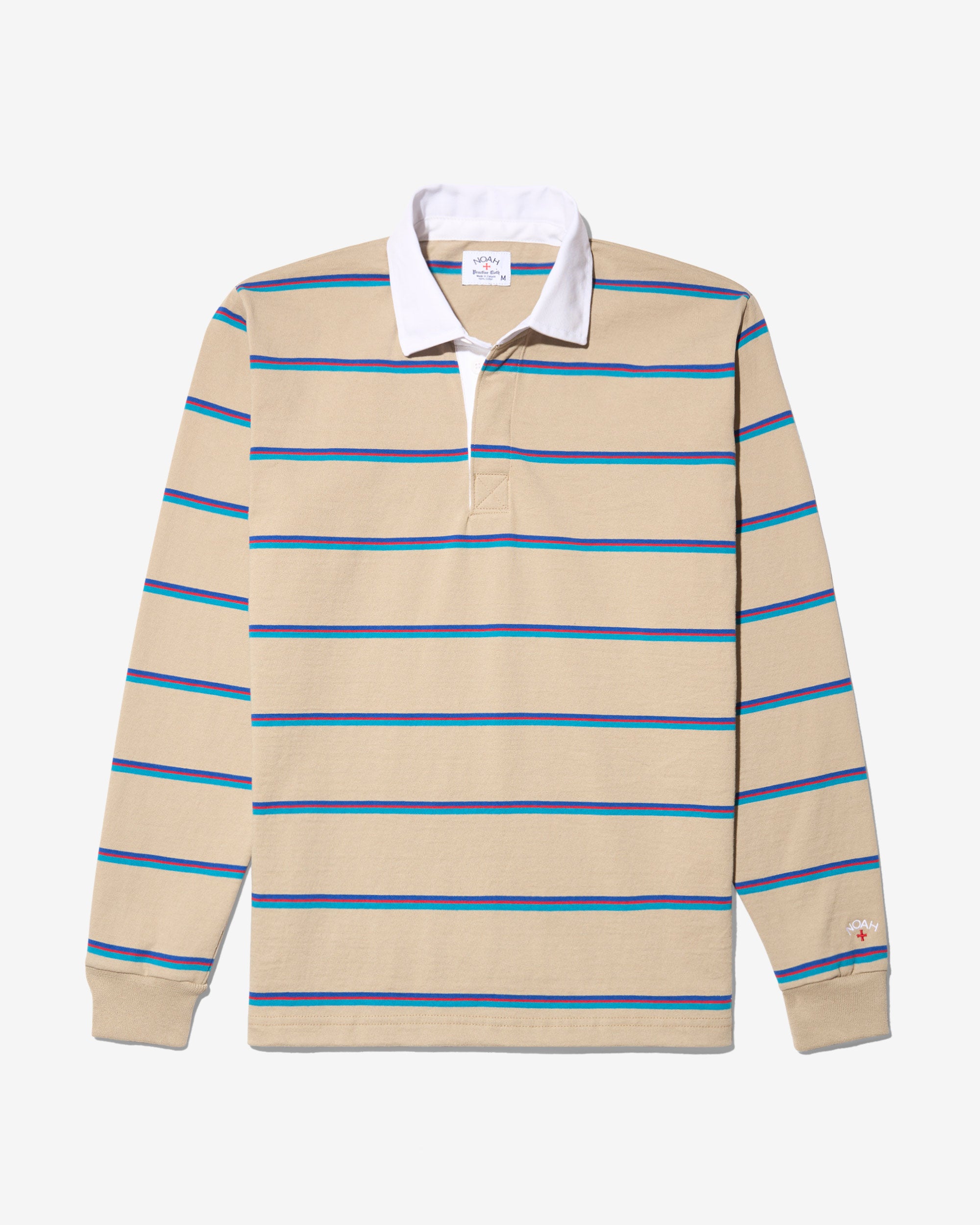 Noah ストライプ長袖ポロシャツ　ミンジ NOAH NYC ノア ニューヨーク 23SS カナダ製 SUMMER RUGBY ボーダー