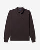 Noah - Long Sleeve Pique Polo - Dark Brown - Swatch