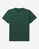 Noah - Striped Pointelle Tee - Forest Green - Swatch