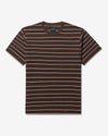 Noah - Striped Pointelle Tee - Brown - Swatch