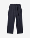 Noah - Barathea Wool Pleated Trouser - Navy - Swatch