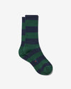 Noah - Striped Socks - Forest Green / Navy Stripe - Swatch