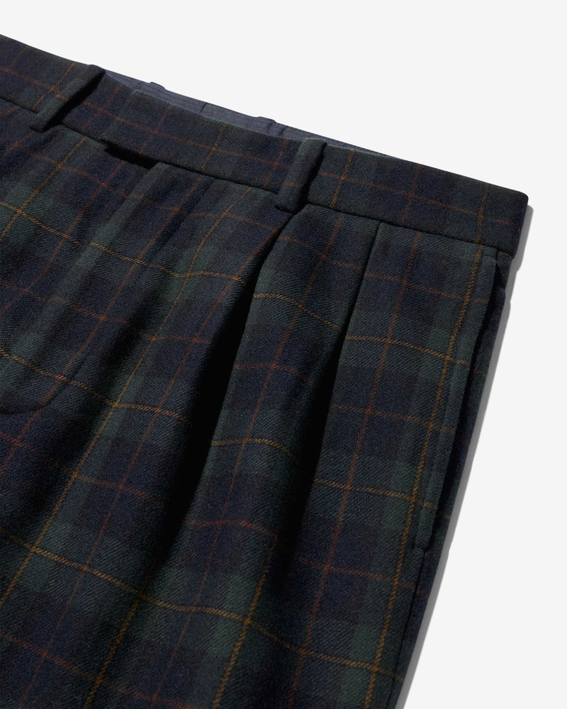 Double-Pleated Tartan Trouser