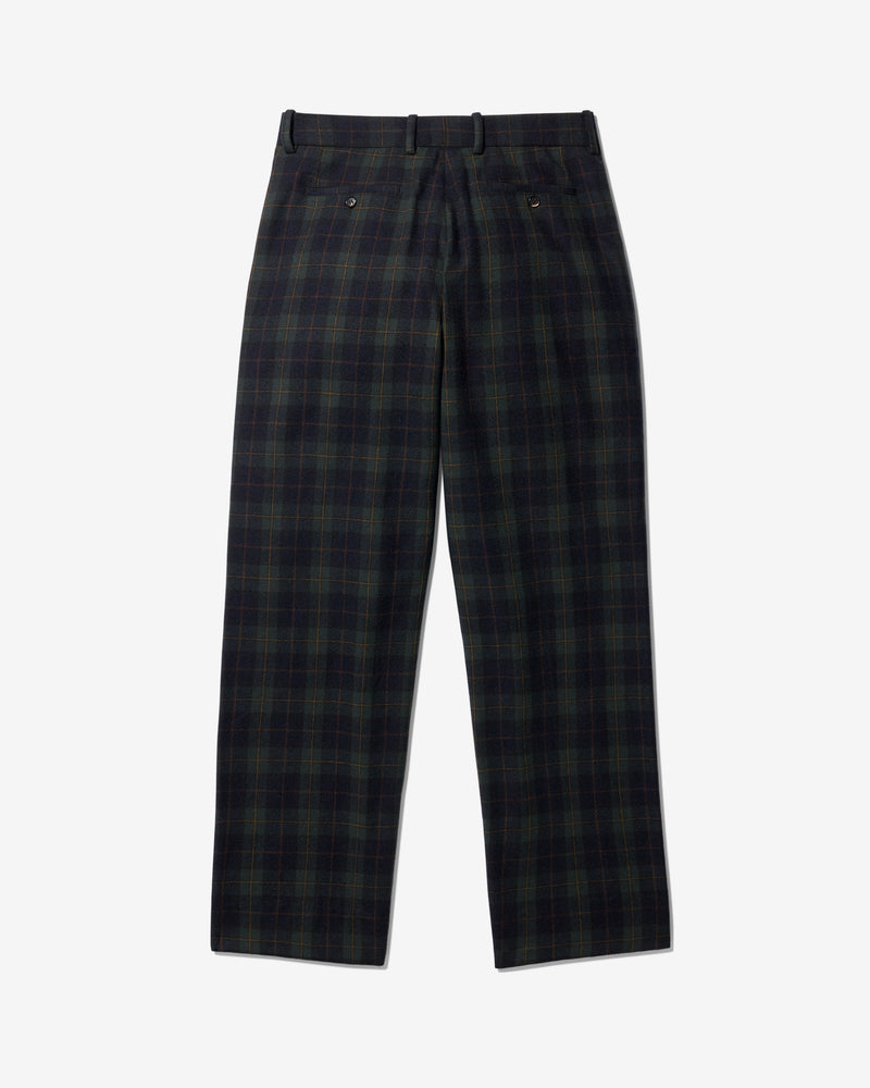 Double-Pleated Tartan Trouser