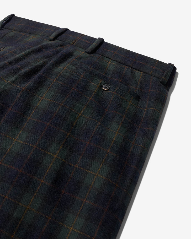 Double-Pleated Tartan Trouser