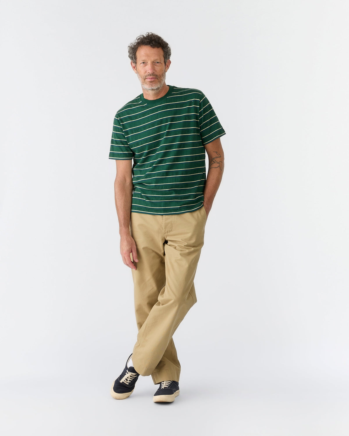 Striped Pointelle Tee