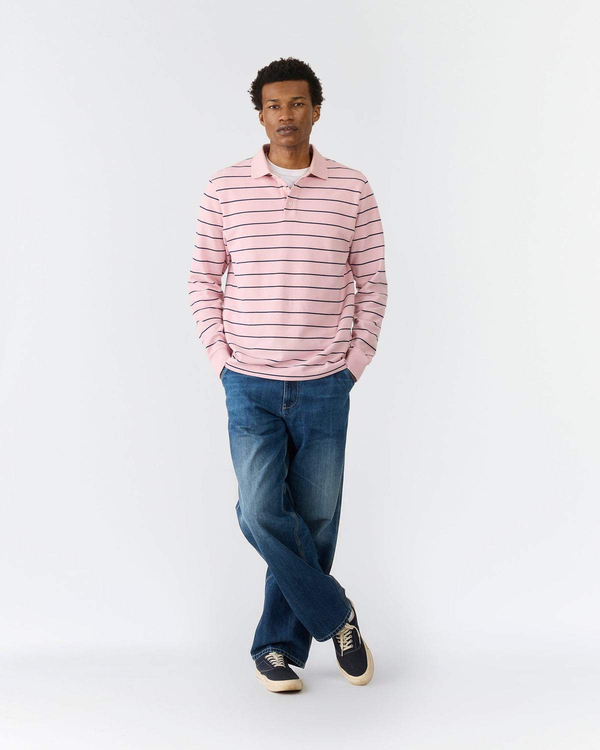 Long Sleeve Pique Polo
