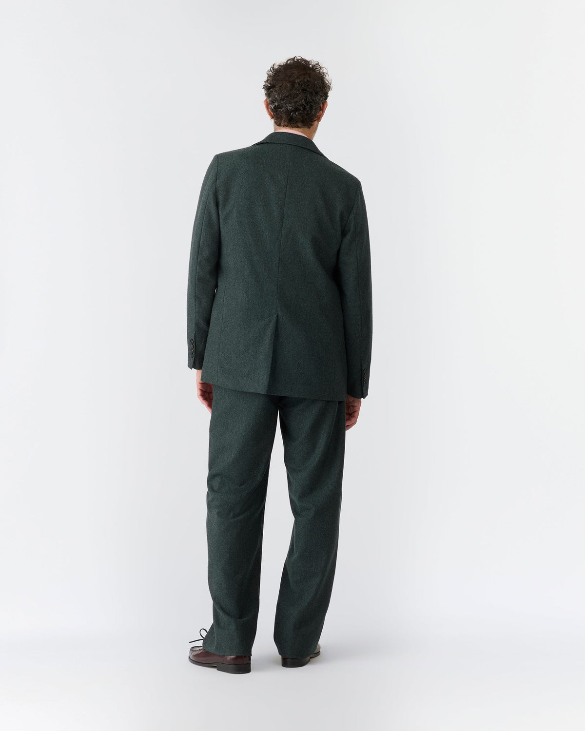 Single-Breasted Wool Flannel Jacket