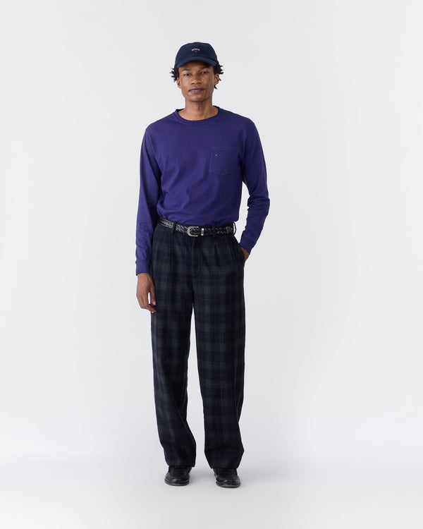 Noah - Double-Pleated Tartan Trouser - Detail
