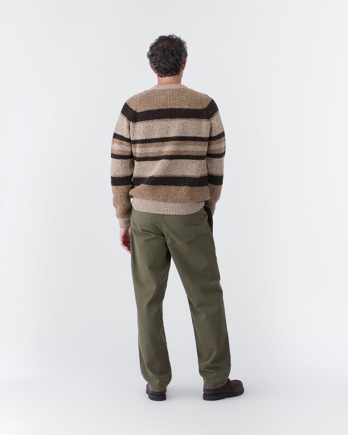 【受注販売/2026年11月配送予定】Striped Donegal Shaker Sweater