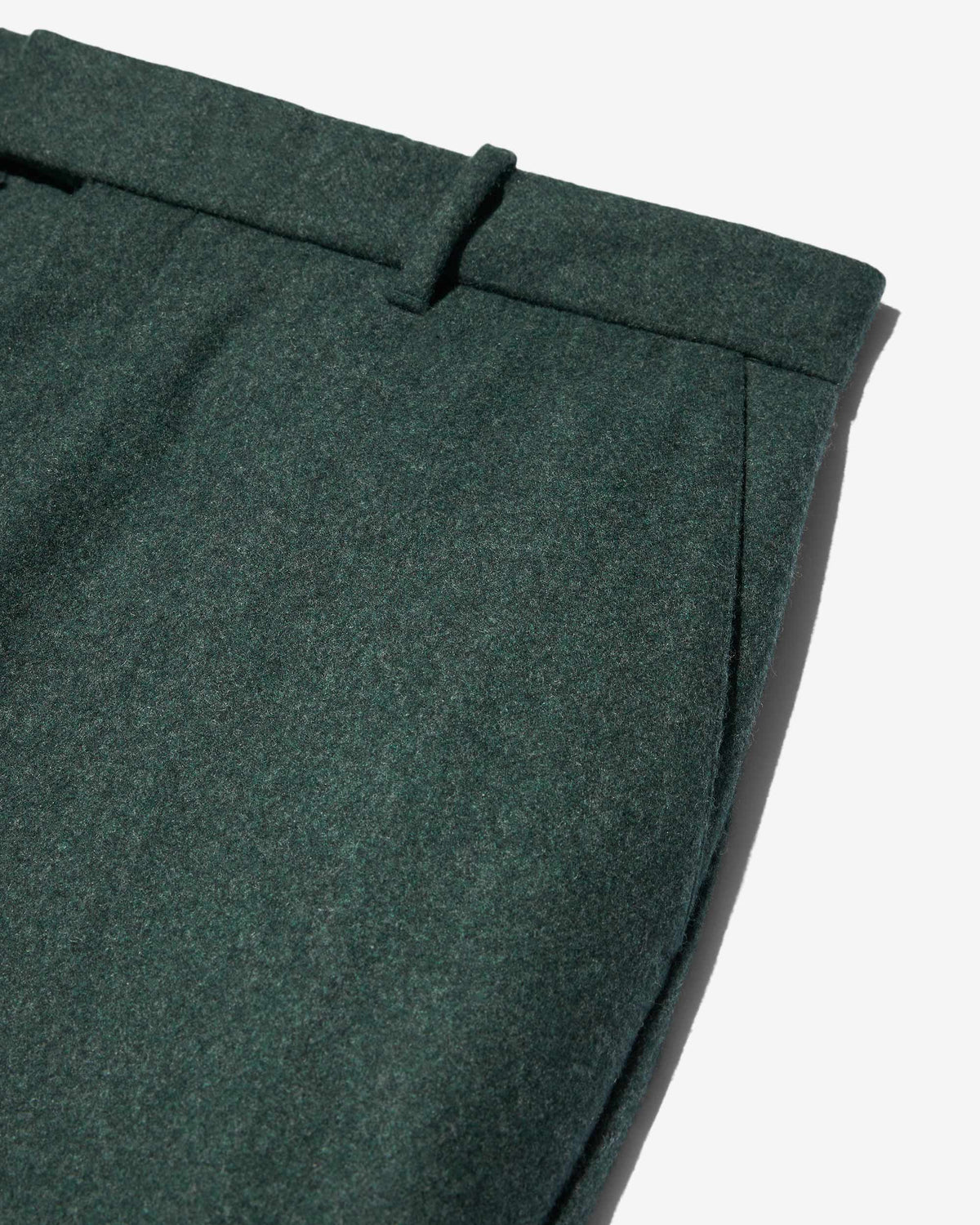 Flat Front Wool Flannel Trouser