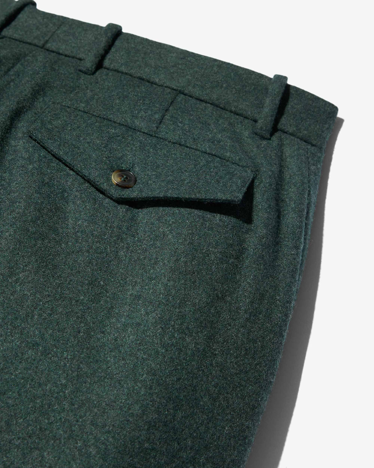 Flat Front Wool Flannel Trouser