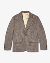 Noah - Houndstooth Sack Jacket - Tan - Swatch