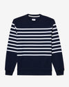 Noah - Oversized Striped Rugby Top - Navy/White - Swatch