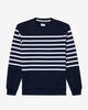 Noah - Oversized Striped Rugby Top - Navy/White - Swatch
