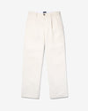 Noah - Canvas Single Pleat Trouser - Ivory - Swatch