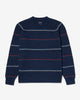 Noah - Striped Shaker Sweater - Navy Stripe - Swatch