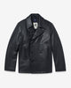 Noah - Insulated Leather Peacoat - Black - Swatch