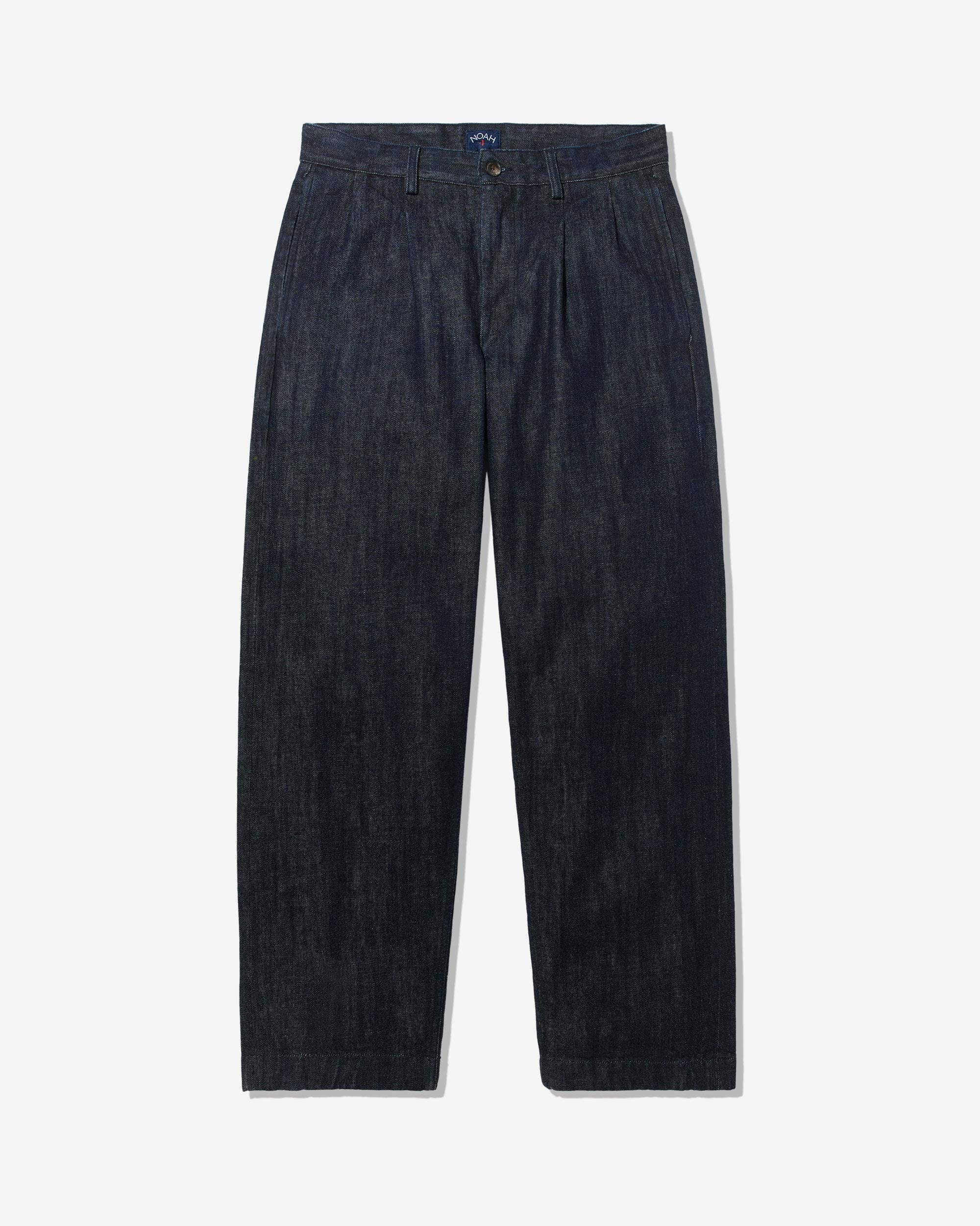 Double-Pleated Denim Pant - Noah