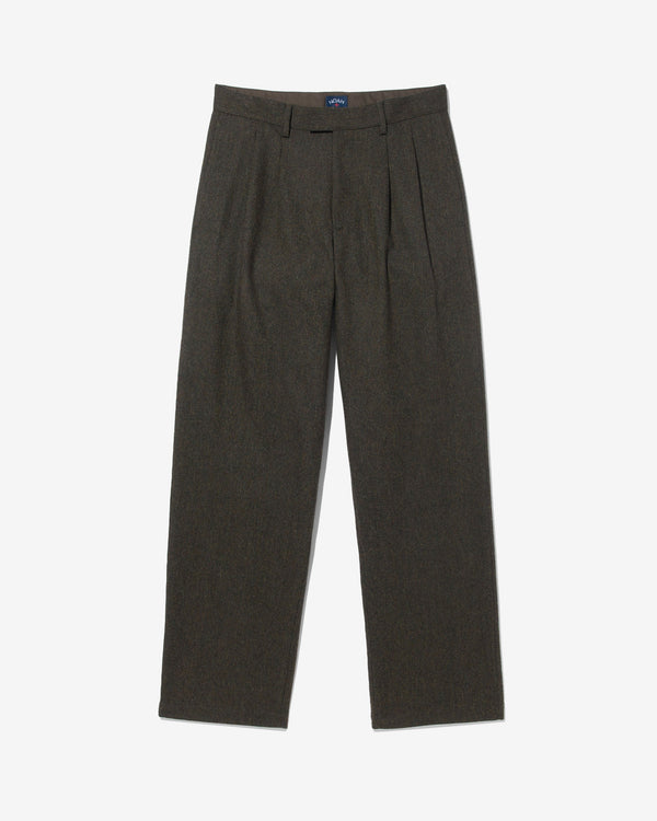 Noah - Wool Herringbone Double-Pleat Trouser