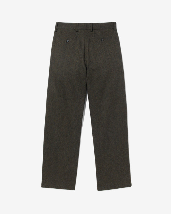 Noah - Wool Herringbone Double-Pleat Trouser - Detail