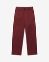 Noah - Twill Double-Pleat Pant - Wine - Swatch