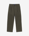 Noah - Twill Double-Pleat Pant - Olivewood - Swatch