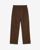 Noah - Double-Pleat Wool Herringbone Trousers - Brown Herringbone - Swatch