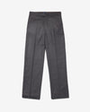 Noah - Flat Front Wool Trouser - Grey - Swatch