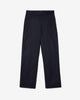 Noah - Flat Front Chalk Stripe Wool Trouser - Navy / Chalk - Swatch